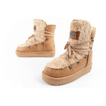 D.Franklin snow boots women winter fashion fur insulated brown beige dámské 39