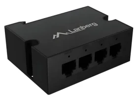 Lanberg DIN-FE4-AT-30W / PoE extender / 100 Mbps / 4x RJ-45 / PoE AT / 30 W / DIN lišta (DIN-FE4-AT-30W)
