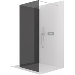 CERANO Sprchová zástěna Walk-in Onyx Corner Cube L/P - 8 mm - hranatá vzpěra - chrom, grafitové sklo - 150x40x200 cm