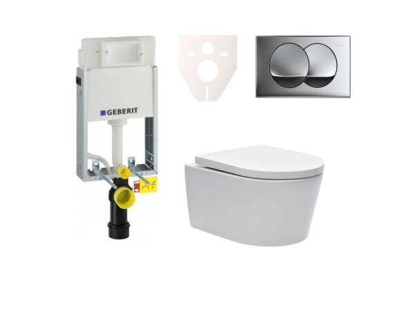Cenově zvýhodněný závěsný WC set Geberit k zazdění + WC SAT Brevis SIKOGE1W71 SIKOGE1W71