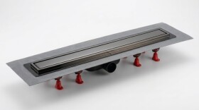 Sprchový žlab SAT Aurum 75 cm broušená gun metal mat plný SATZLAB80BGM SATZLAB80BGM