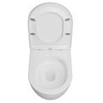 Kielle - Oudee Závěsné WC se sedátkem SoftClose, Vortex Rimless, bílá 30102003