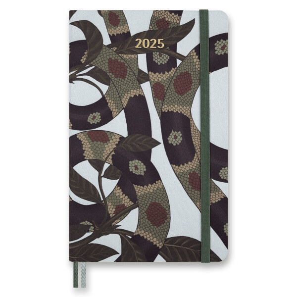 Diář Moleskine Snake Leaves 2026 - tvrdé desky, L, týdenní
