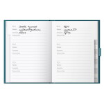 Busy B Notýsek na hesla A6 Teal, modrá barva, papír, textil