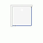 CERSANIT - Sada C701: kout ARTECO černý čtverec 80x80x190 + vanička TAKO 80x4 VIR S913-019