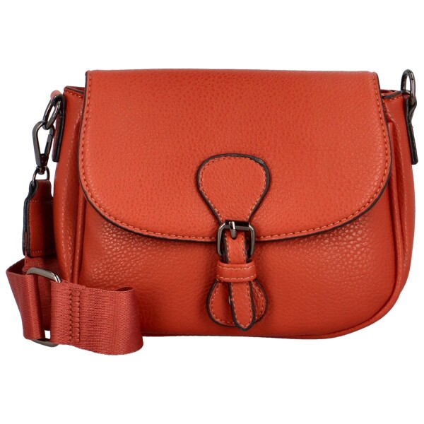 Trendy dámská koženková crossbody kabelka Bindi, oranžová