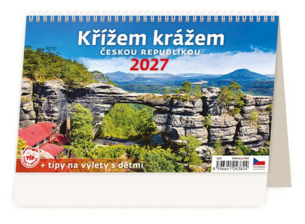 Kalendář stolní 2027 - Křížem krážem Českou republikou
