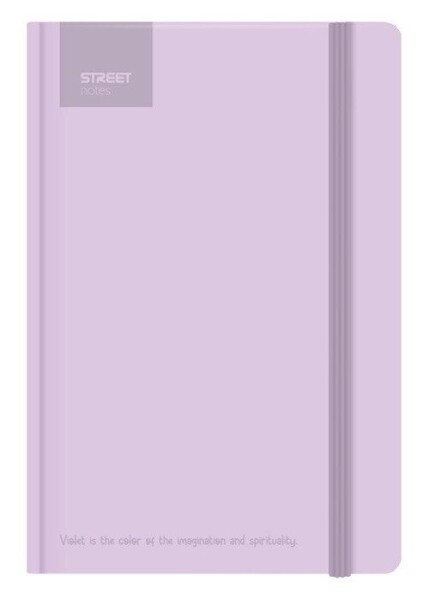 Blok A5, 100l, 80g, linkovaný - Pastel Violet s gumou