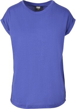 Dámské tričko prodlouženým ramenem modrofialové