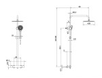 VILLEROY & BOCH - Verve Showers Sprchový set s termostatem, průměr 25 cm, 3 proudy, chrom TVS109005UK061