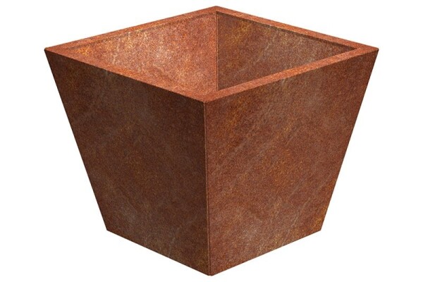 Cortenový květináč CONO 1003, š. 60 × d. 60 × v. 50 cm