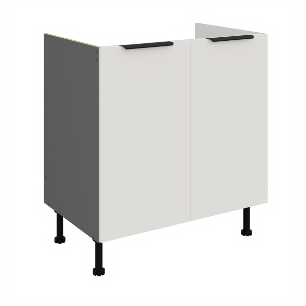 Spodní skříňka pod dřez Aria ANT 80 ZL 2F BB Barva korpusu: Antracit, Barva dvířek: WH - Crystal white AFM