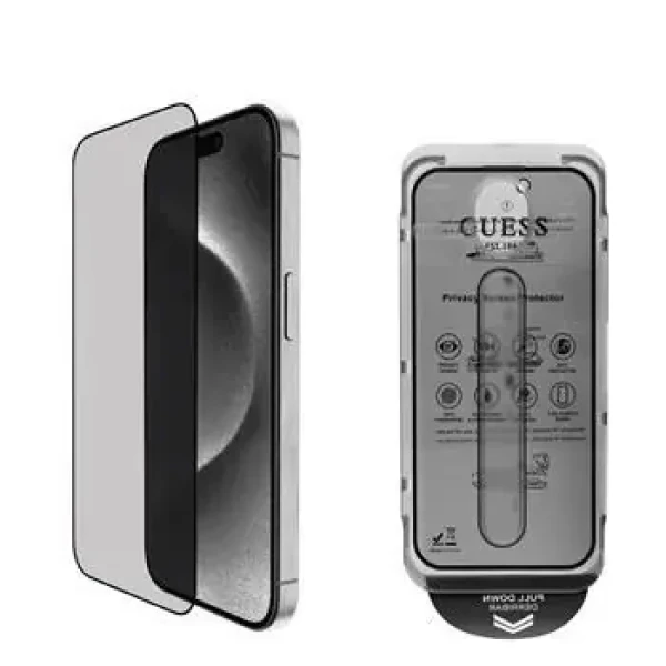 Guess Tvrzené Sklo 2.5D PRIVACY pro iPhone 16 Black (57983122358)