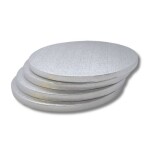 Cake Star Podložka pod dort PEVNÁ stříbrná vzor Grape kruh 36 cm 14" ks)
