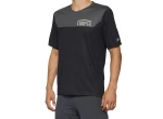 100% Airmatic pánský dres krátký rukáv Black/Charcoal vel. XL