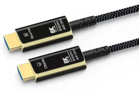 PremiumCord HDMI 2.1 kabel / Ultra High Speed / optický fiber / 8K@60Hz / zlacené konektory / 25 m (kphdm21t25)