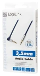 LogiLink Audio kabel Jack 3,5mm (M) - Jack 3,5mm (M) modrý, úhlový / Audio kabel / 1 m (CA11100)