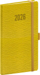 Týdenní diář 2026 NOTIQUE kapesní - Rivoli žlutozelený, 9 x 15,5 cm