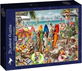 BLUEBIRD Puzzle Psi a kočky na pláži