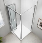 POLYSAN - EASY čtvercový sprchový kout 1000x1000, skládací dveře, L/P varianta, čiré sklo EL1910EL3415