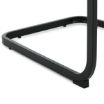 Židle jídelní, šedá látka, černý kov