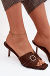 Dámské sandály 9764 hnědé - Sweet Shoes 37
