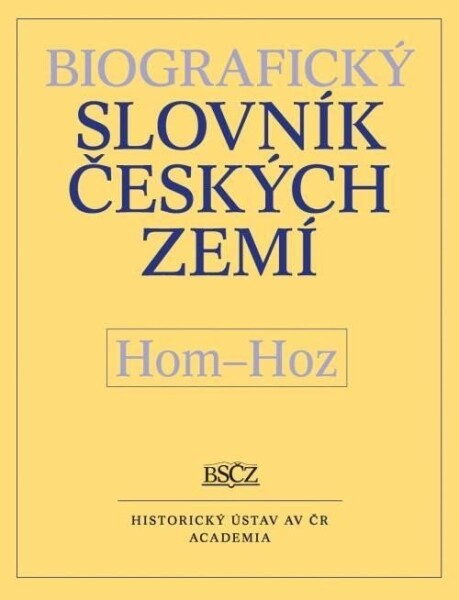 Biografický slovník českých zemí Hom-Hoz