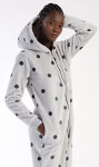 Dámský overal Puntík Šedá vzor - Vienetta šedá s puntíkem M
