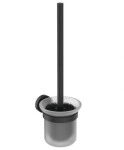 IDEAL STANDARD - IOM WC štětka nástěnná s držákem, černá/satinované sklo A9119XG