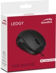 Speed Link SL-610015-BKBK LEDGY černá / Myš / optická / tichý klik / 3 tlačítka / USB (SL-610015-BKBK)