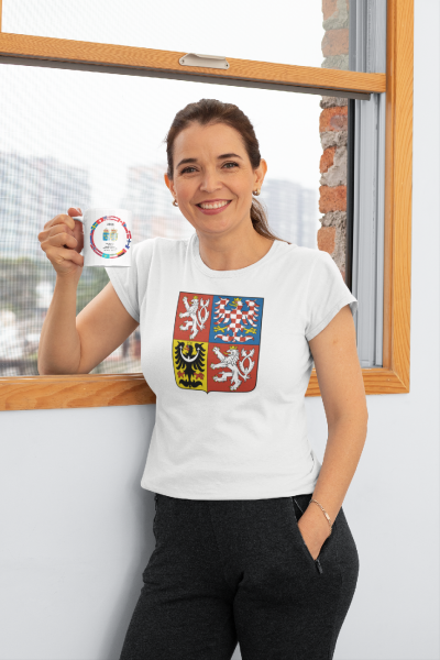 Dámské tričko Czech National Emblem 2025 White Velikost: L