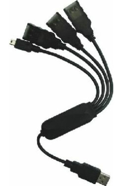 PremiumCord USB2.0 HUB 4-portový / černý kabel (8592220004743)