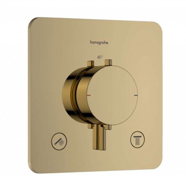 HANSGROHE - Ecostat Comfort Q Termostatická baterie pod omítku, pro 2 spotřebiče, leštěný vzhled zlata 33713990