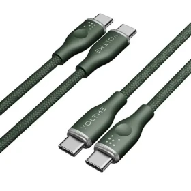 VOLTME Powerlink Rugg Series CTC Kabel USB-C(M) 3A/60W 1m zelená / 2x USB-C(M) (C2051)