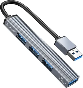 Orico USB Hub 5Gbps hliníkový / Hub USB / 1x USB-A 3.1 + 3x USB-A 2.0 (AH-A13-GY-EP-HW)