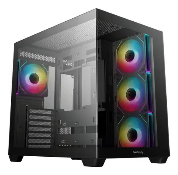 DEEPCOOL CG530 4F černá / Midi tower skříň / ATX / 4x 120mm ARGB / 2x USB-A + 1x USB-C / bez zdroje (R-CG530-BKADA4-G-1)