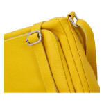 Stylová dámská kožená crossbody Robertina, žlutá new
