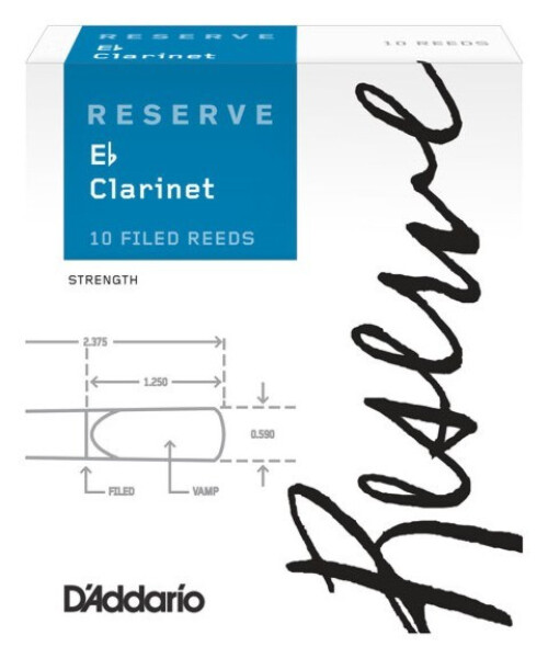 Rico DBR1025 Reserve Eb Clarinet Reed 2.5 - 10 Box