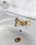 SAPHO - ANTEA stojánková umyvadlová baterie s výpustí, bronz 3176