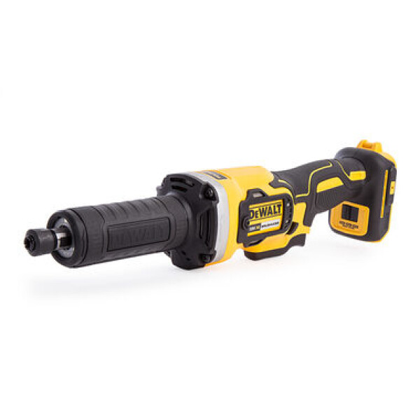 DeWalt DCG426N / Aku Bezuhlíková přímá bruska / Kleština 6mm / 18V / 25.000 ot-min / Průměr kotouče 38mm / bez Aku