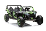 Mamido Elektrické autíčko Buggy UTV čtyřmístné 24V nafukovací kola zelené