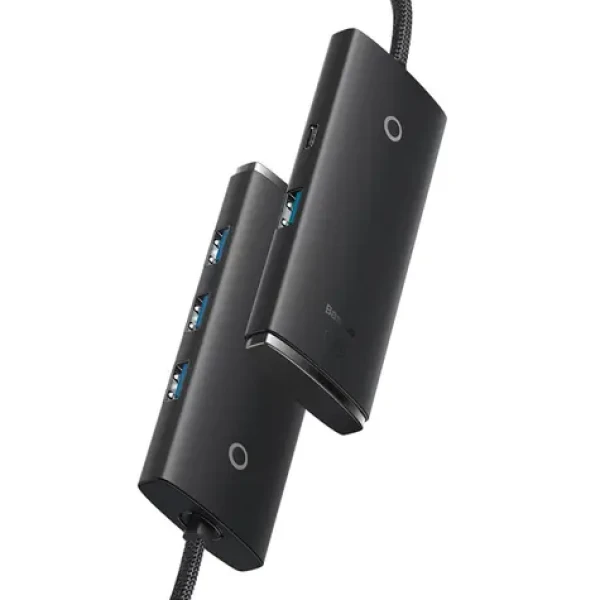 Baseus WKQX030001 Lite Series Hub 0.25 m černá / USB rozbočovač / 4x USB 3.0 (WKQX030001)