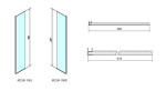 POLYSAN - MODULAR SHOWER pevný panel k instalaci na stěnu modulu MS2, 1000 levý MS2B-100L