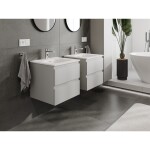 MEXEN/S - Orio koupelnová skříňka 50 cm s umyvadlem Vela, 2 zásuvky, šedá mat/bílá mat 91A10-05047-2-BFF62-W23M01