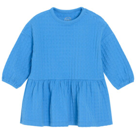Šaty s dlouhým rukávem- modré - 62 BLUE
