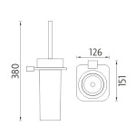 Nimco Kibo chrom toaletní wc kartáč Ki X3-94W-26 Ki X3-94W-26