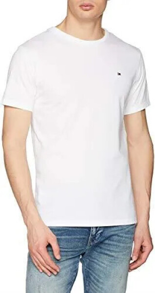 Pánské Tričko s krátkým rukávem UM0UM00557-100 bílé - Tommy Hilfiger M