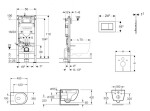 GEBERIT - Duofix Set předstěnové instalace, kompaktního klozetu Oudee Vortex a sedátka softclose, tlačítko Sigma30, lakovaný chrom mat/chrom SANI11CA1142B