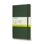 Zápisník Moleskine - měkké desky, L, čistý - tm. zelený