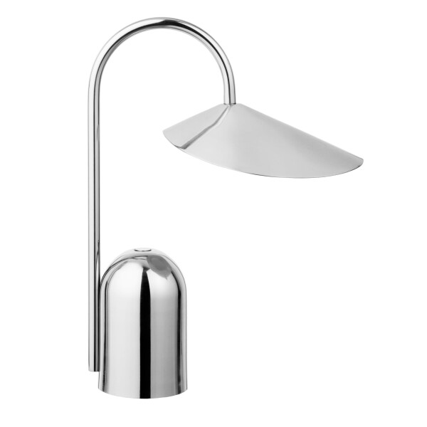 Ferm Living Stmívatelná LED lampa Arum Stainless Steel, stříbrná barva, kov